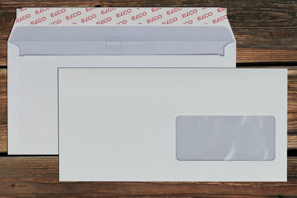 Briefhüllen mit Fenster C6/5 114x229 mm Haftklebend Hochweiß 100 g/qm